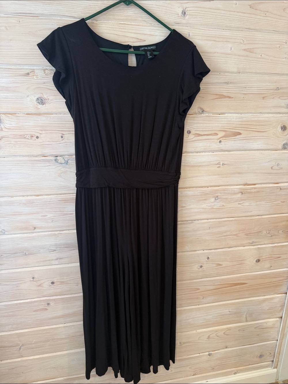 Cynthia Rowley Black Short-Sleeve Jumpsuit